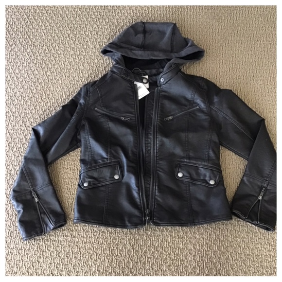 Free People Monroe Faux Leather Hooded Jacket. NWT - Picture 8 of 8